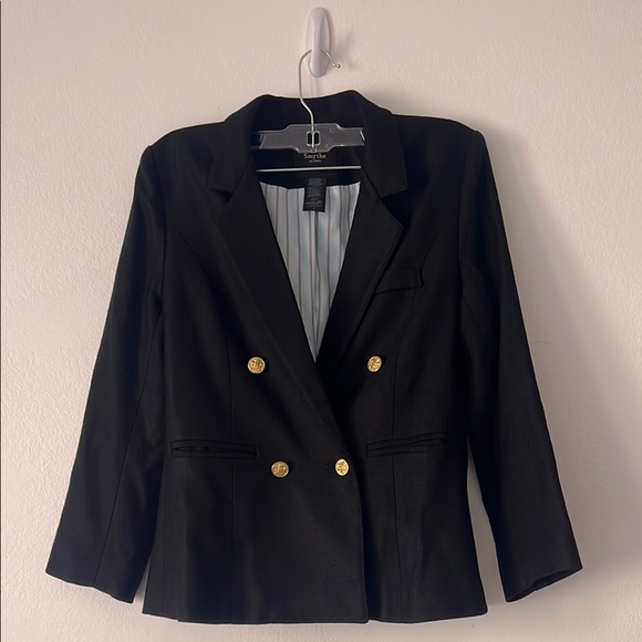 Smythe Double Brested Black Blazer Size 4 - Picture 1 of 7